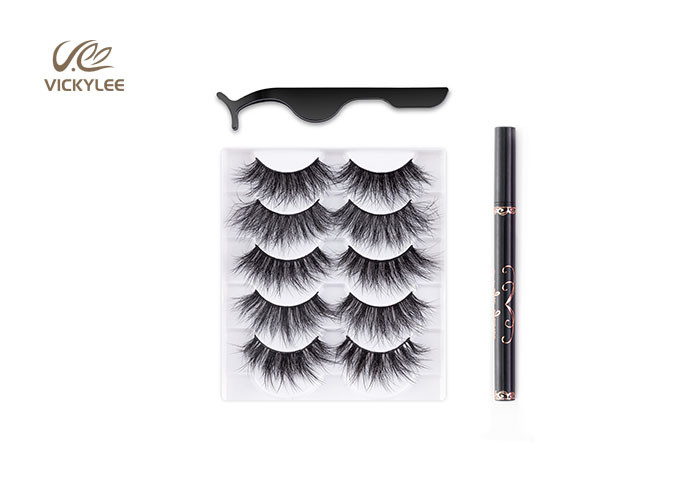 6D Faux 5Pairs Different 25mm Volume Eye Lashes