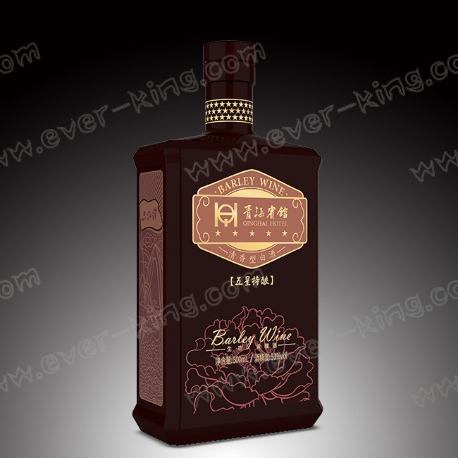 Plastic Cap 700ml Custom Glass Packaging For Cognac
