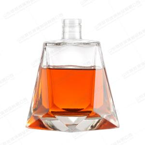 Quality Diamonds Shaped Glass Tequila Bottle 500ml 700ml 750ml for Wine Industrial Beverage wholesale