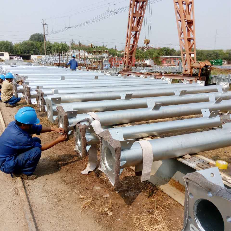 Electricity Transmission Line Steel Towers , 10KV - 1000KV Steel Tube Tower