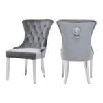 Modern 0.2CBM SS Dining Chairs Home Furniture Velvet Fabric Dining Chairs