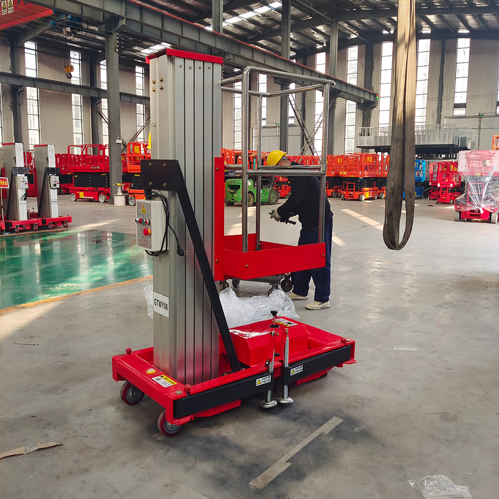 ME1000-1 Single Mast Aluminum Alloy Hydraulic Lift For Aerial Working Platform