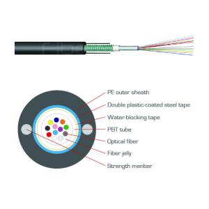 Quality GYXTW Central Loose Tube Outdoor Optical Fiber Cable Single Mode 12 Core wholesale