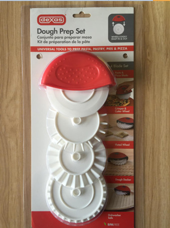 FBT121701 for wholesales 4 in 1 dough prep set tools:pizza cutter,cutting wheel,fluted wheel,dough docker