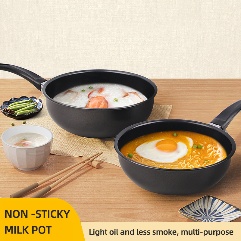 Thickened Multiple Sizes Iron Kitchen Non Stick Sauce Pot For Cooking
