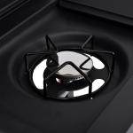 Powder Coated Gas BBQ Grill with Cabinets Wheels 4 Burner 1 Side Burner