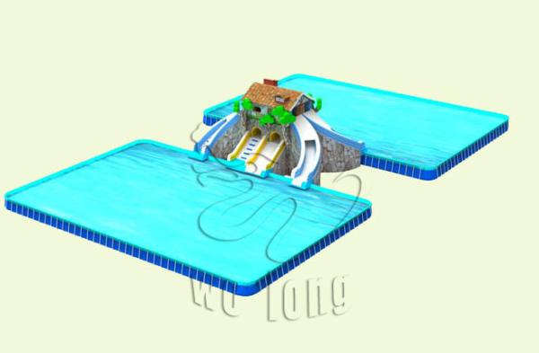 hot sale custom house inflatable slide
