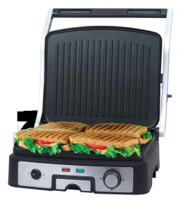 Quality Fully Open 4 Slice Panini Grill, panini press, sandwich press, sandwich toaster With S/S Housing wholesale