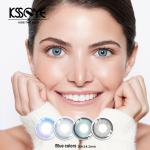 Soft Eco Icy Blue Eye Contact Lenses 14.2mm For Dark Eyes