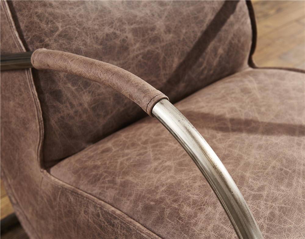 Super Soft Leather Leisure Chair Shakable Tilt Back High Density Sponge