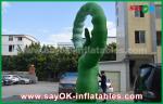 Green Oxford Cloth Inflatable Cartoon Characters / Inflatable Caterpillar