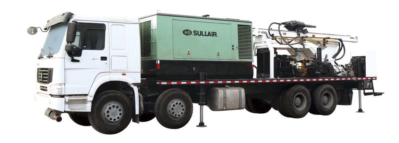 100m 120m 150m wheel tracto WATER WELL DRILLING RIG shallow water well drilling equipment trailer mounted drilling