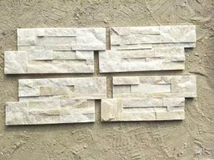 Quality Courtyard Pure White Natural Split Quartzite Stone Veneer wholesale
