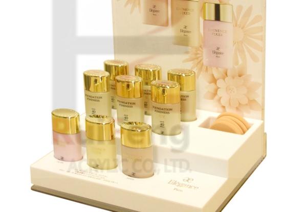 Custom makeup skin care display stand, skin care products display, cosmetic