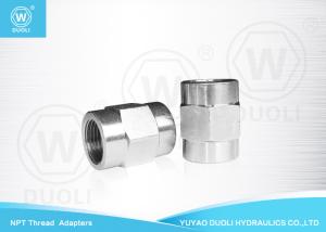 Quality NPT Female Thread Hydraulic Hose Adapter Fittings With White Zinc Plated Surface wholesale