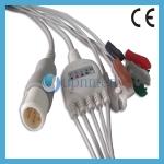 HP one piece 3 lead clip ecg cable with 8 pins male connector