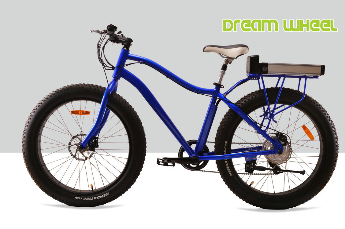 Aluminum 26 Inch Mountain Beach Electric Bicycle Ebike Fat Tire For Adults