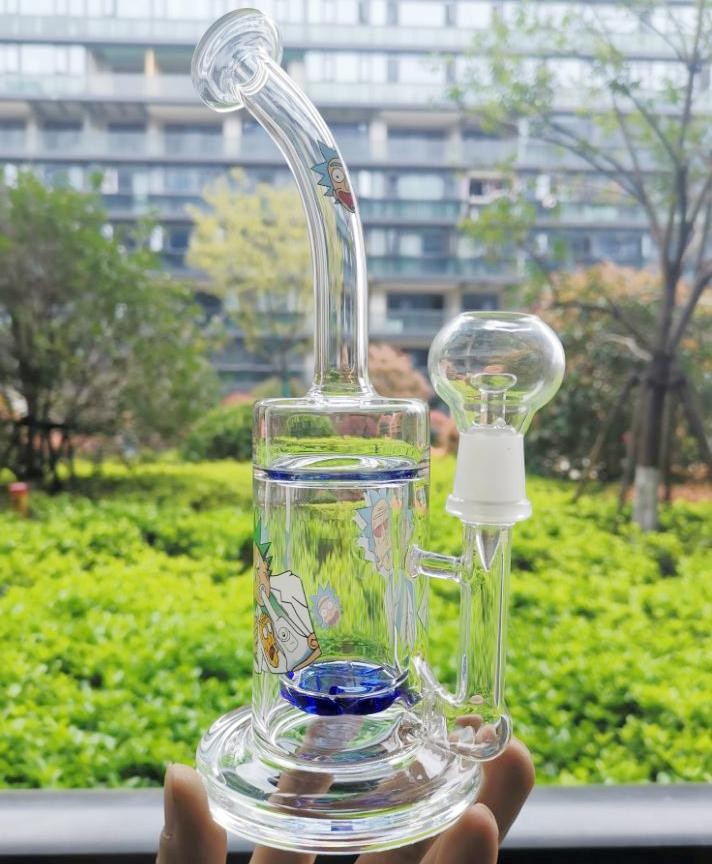 14" 7mm Beaker Glass Bong Tobacco Smoking Water Pipe Hookah