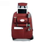 Durable Foldble Car Additional Accessories PU Leather Car Back Seat Organizer