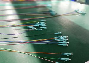 Quality 12 Core Ribbon Fiber Optic Connectivity Colorful OM3 LC Aqua Connector wholesale