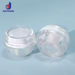 Plastic Cosmetic Cream Jar Small 5g Cream Jar Double Layer With PS Collar