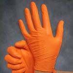 Diamond Pattern 8 Mil Industrial Nitrile Gloves Chemical Resistant
