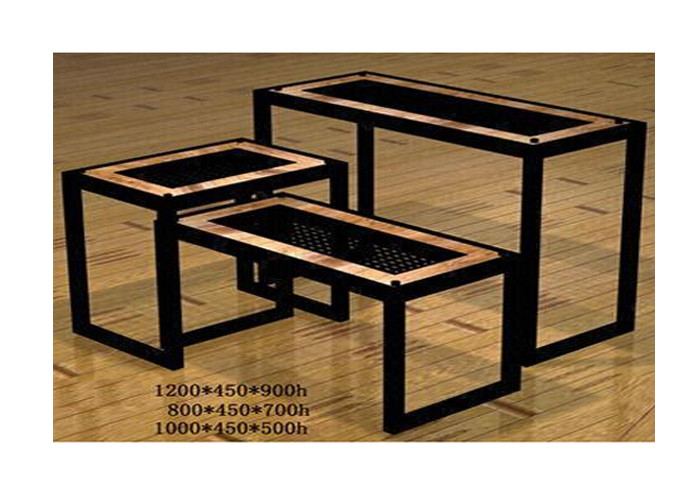Commercial Boutique Display Tables , Heavy Duty Tiered Retail Display Tables Portable