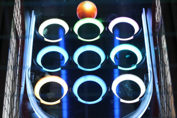Jet Ball Alley Twin Rolling Ball Lottery Redemption Arcade Machine For 2 Play By UNIS