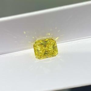 Quality Radiant Cut Synthetic Lab Created Yellow Diamonds 2-2.99 Carat wholesale