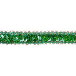 Quality Eco Friendly GZ010 2cm Sequins Stretch Lace Trim wholesale