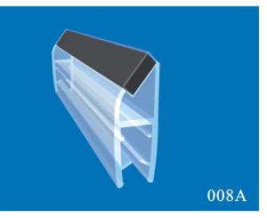 Quality Sealing Strips/waterproof magnetic strips/shower door seals/PVC Magnetic Seal 008 A wholesale