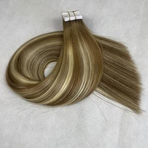 Quality Natural Remy brown Tape In 99J Hair Extensions Invisible Injected wholesale