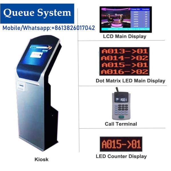 Bank/Hospital/Clinic/Phamacy Wired and Wireless Touch Screen Ticket Dispenser