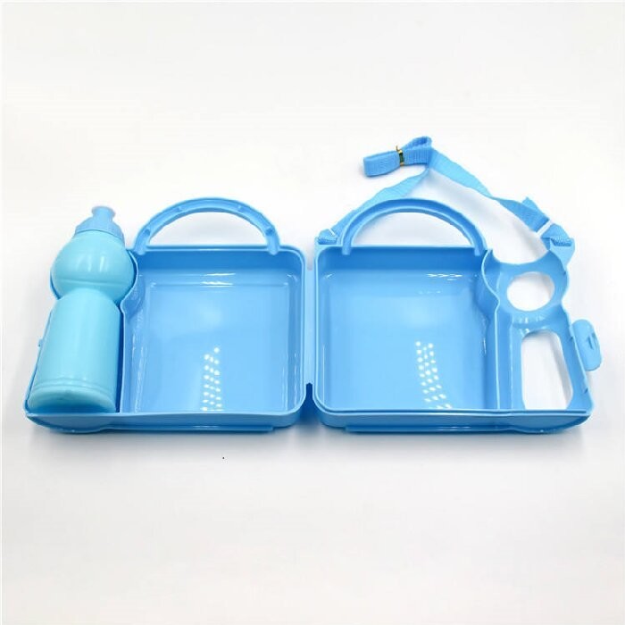 Single Tier Plastic Sublimation Lunch Box With Water Bottle Leak Prevention