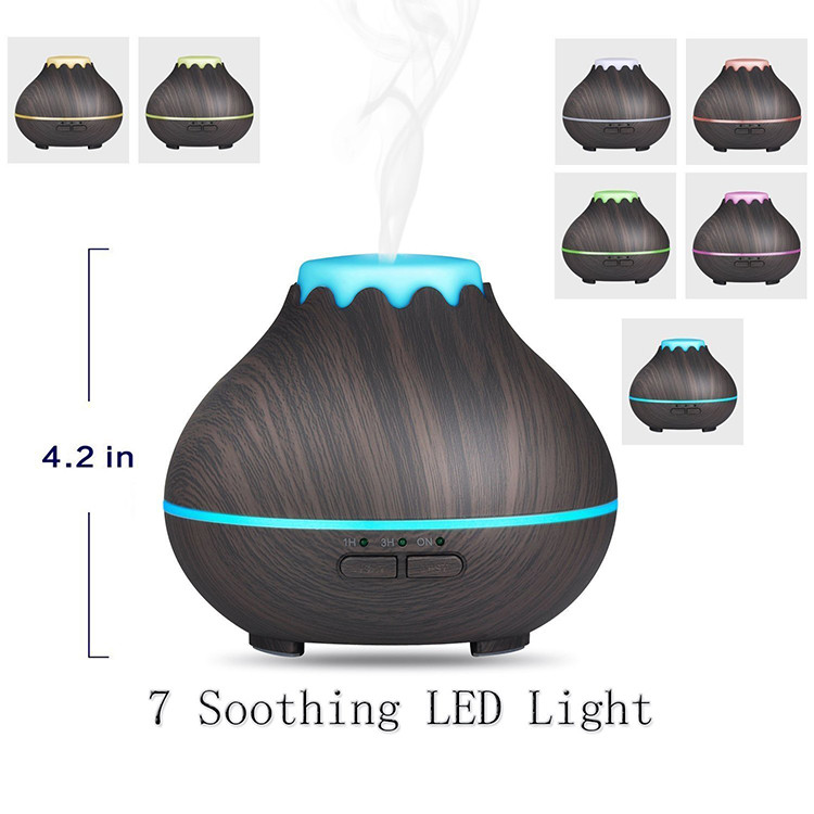 Ultrasonic Atomizer Office Household Air Purifier Wood Grain Aromatherapy Diffuser