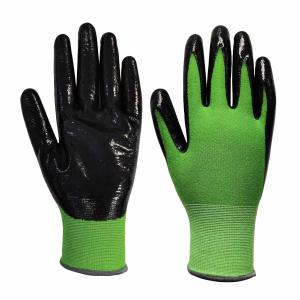 Quality Nitrile Supergrip Tight Fitting ladies Gardening Work Gloves Size 9 Size 10 wholesale
