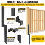 Fence Post Repair Kit 4''x4'' Heavy Duty Steel Anchor for Repairing Damaged