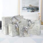Marble Pattern Cardboard Gift Bags Thicken Paper Card Ribbon Hand Shopping Bag