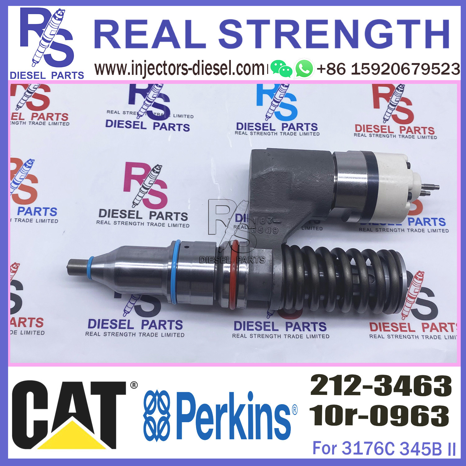 Diesel Engine Fuel Injector Excavator Accessories Diesel Motor Parts 2123463 212-3463 for Caterpillar CAT 3176C 345B II