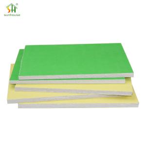 Quality 4X8 Green Glass Fiber Reinforced Gypsum Board 12mm Water Resistant Plaster Board wholesale
