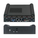 Intel® Braswell N3160 N3710 quad cores fanless industry mini pc 2 LAN 6 RS232