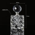 12ml Vintage Perfume Bottles Customized Etch Arabic Attar Crystal Essential Oil