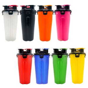Quality Portable 350ml Pet Dog Water Food Bottle Collapsible Bowls Carabiners wholesale