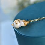 New Trendy Natural Pearl Necklace For Women Copper Natural Baroque Pearl
