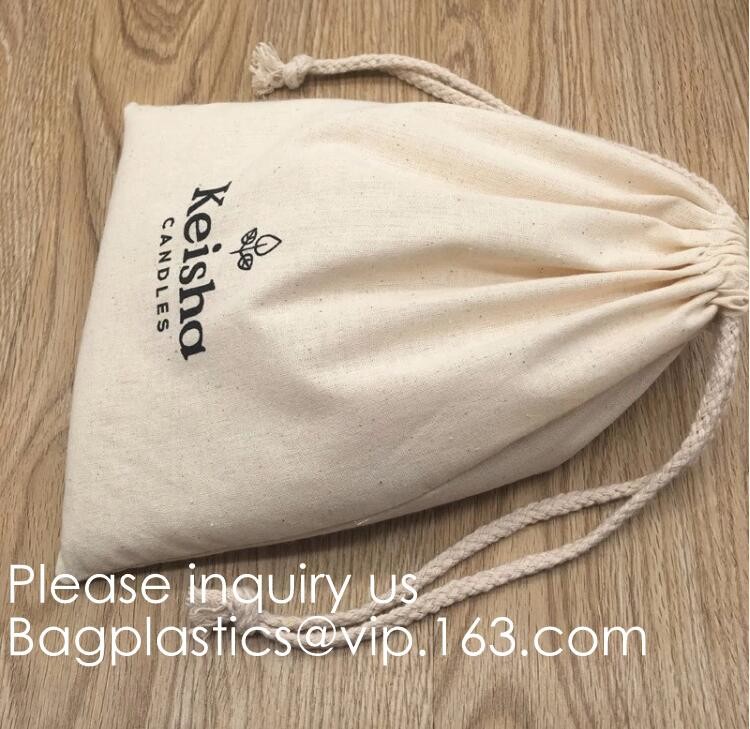 Natural Beige Thick Canvas Drawstring Pouches Produce Bags Muslin Bags Gift Bags Sacks Sachet Bags for Jewelry Candy Fav