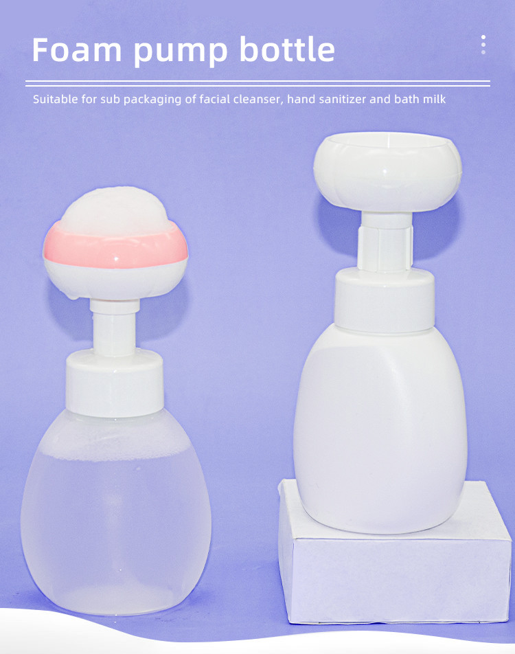 Flower Shape Foam Pump Bottle PP / PE / Soft Touch Children Hand Sanitizer 300ml