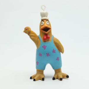 Quality Colorful Rooster Latex Pet Toys / Adorable Squeaky Rubber Chicken Dog Toy wholesale