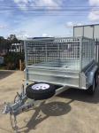 10x5 Galvanised Caged Tandem Trailer with Mechanical Disc Brake 2000KG