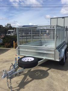 Quality 8x5 Fully Hot Dipped Galvanised Tandem Caged Trailer 2000KG wholesale