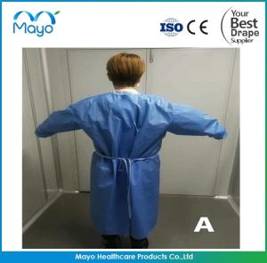 Quality EN13795 PPE Isolation Gown Disposable Medical Consumables wholesale